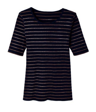 ribbed striped t-shirt
