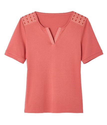 embroidered cotton t-shirt