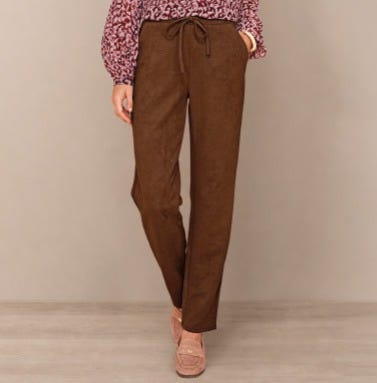 Suedette trouser