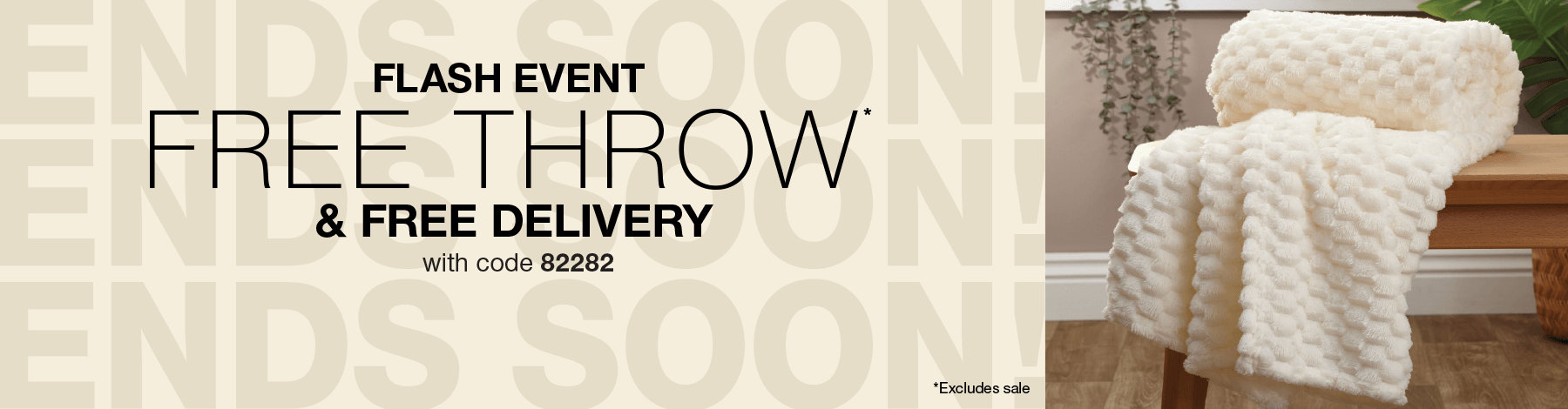 Free throw and delivery with code 82282