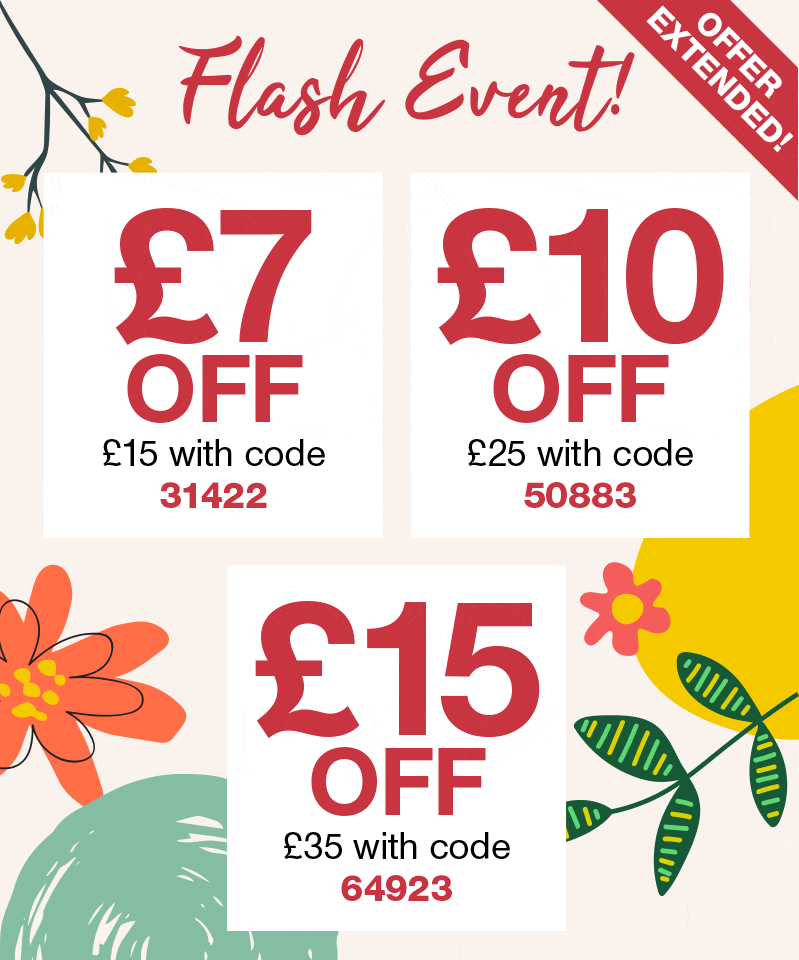 £7 OFF with code 31422 - £10 off with code 50883 - £15 off with code 64923- Shop new in