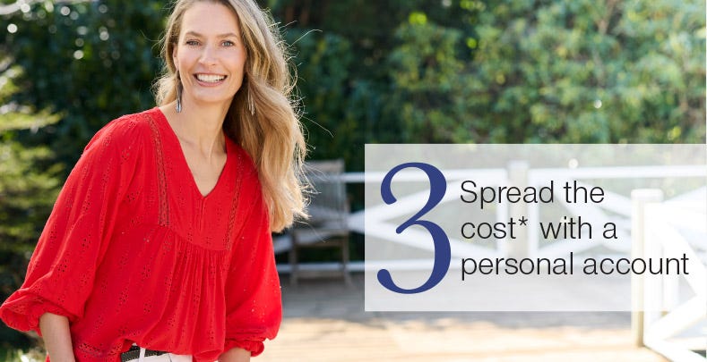 Spread the cost* with a personal account