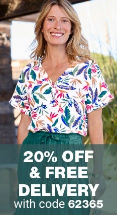 20% off and free delivery with code 62365
