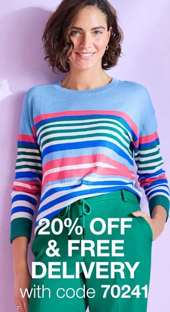 20% off and free delivery with code 70241