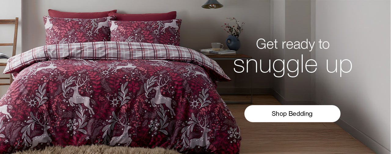 Get ready to snuggle up - shop bedding