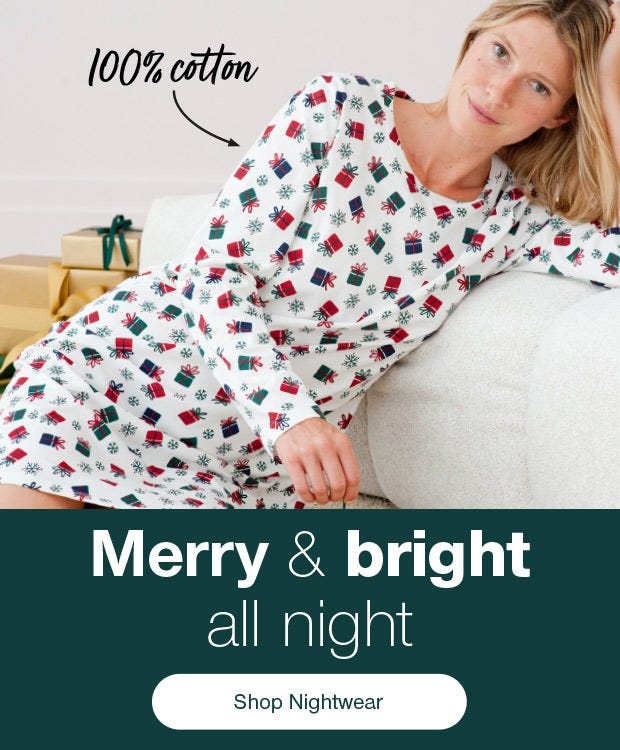merry and bright all night - shop nightwear