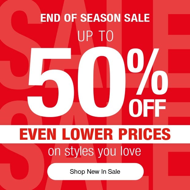 Up to 50% off sale - Shop new in sale