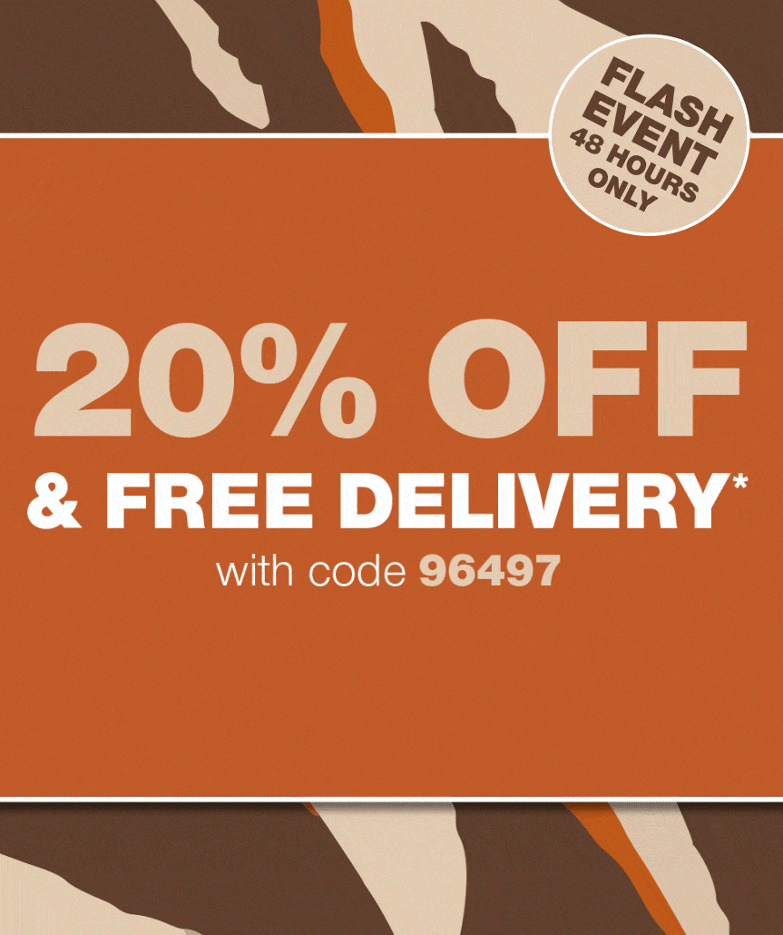 20% off and free delivery with code 96497